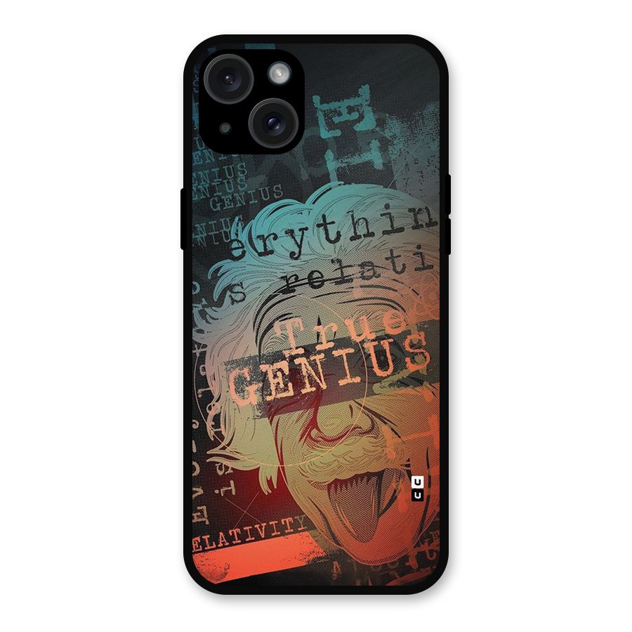 True Genius Metal Back Case for iPhone 15 Plus