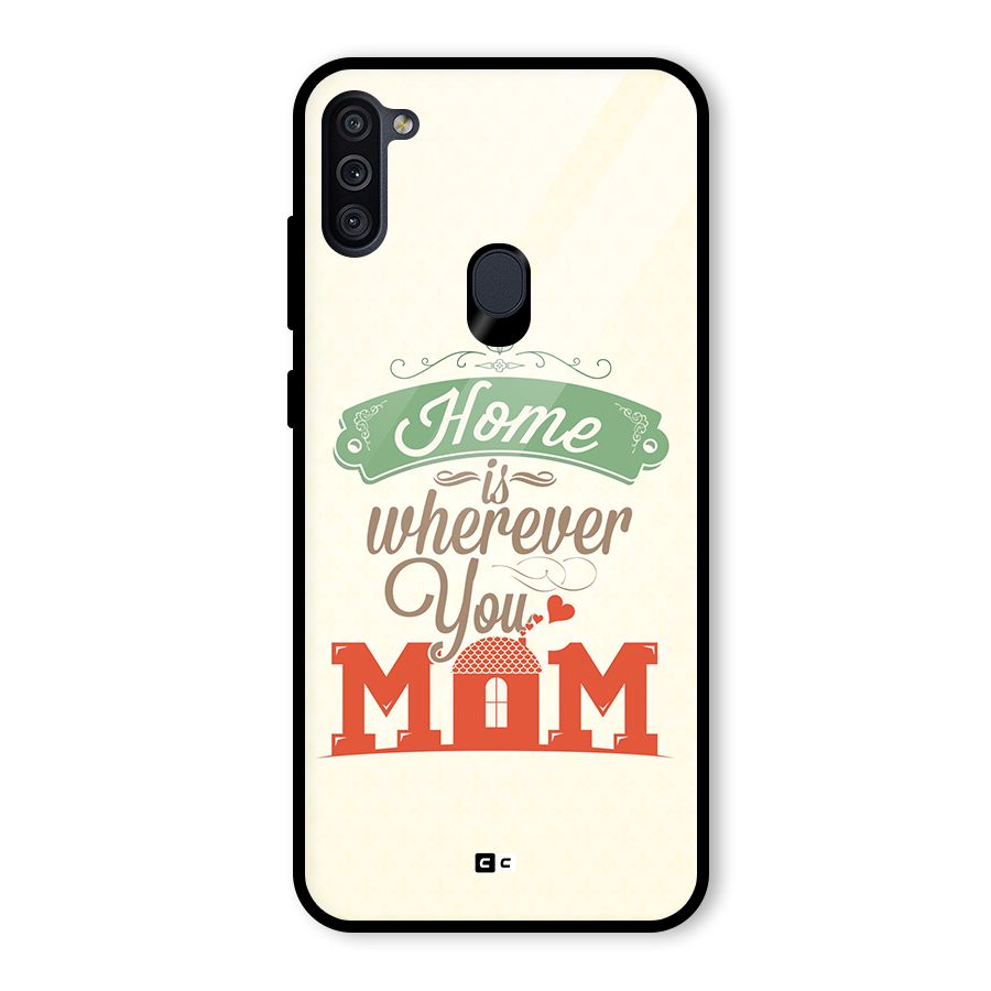 True Home Glass Back Case for Galaxy M11