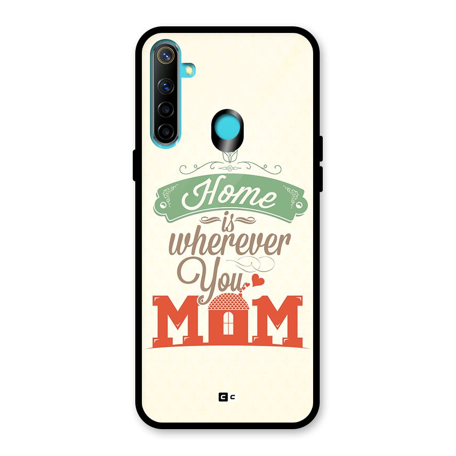 True Home Glass Back Case for Realme 5i