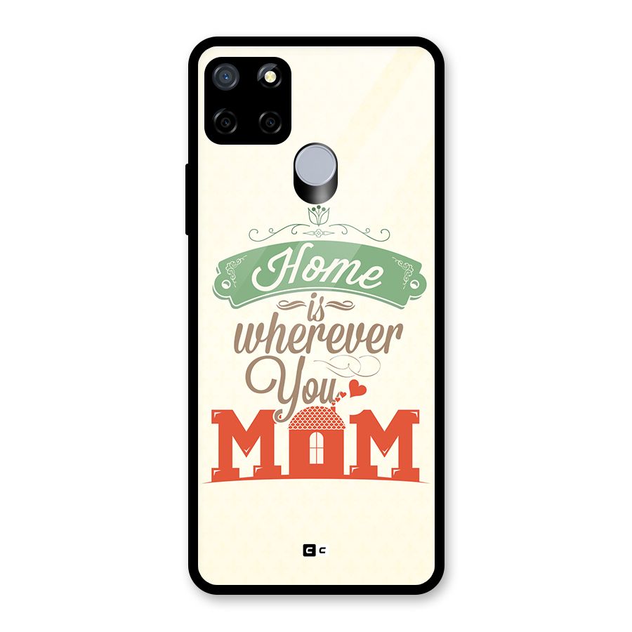 True Home Glass Back Case for Realme C12