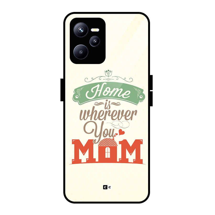 True Home Glass Back Case for Realme C35