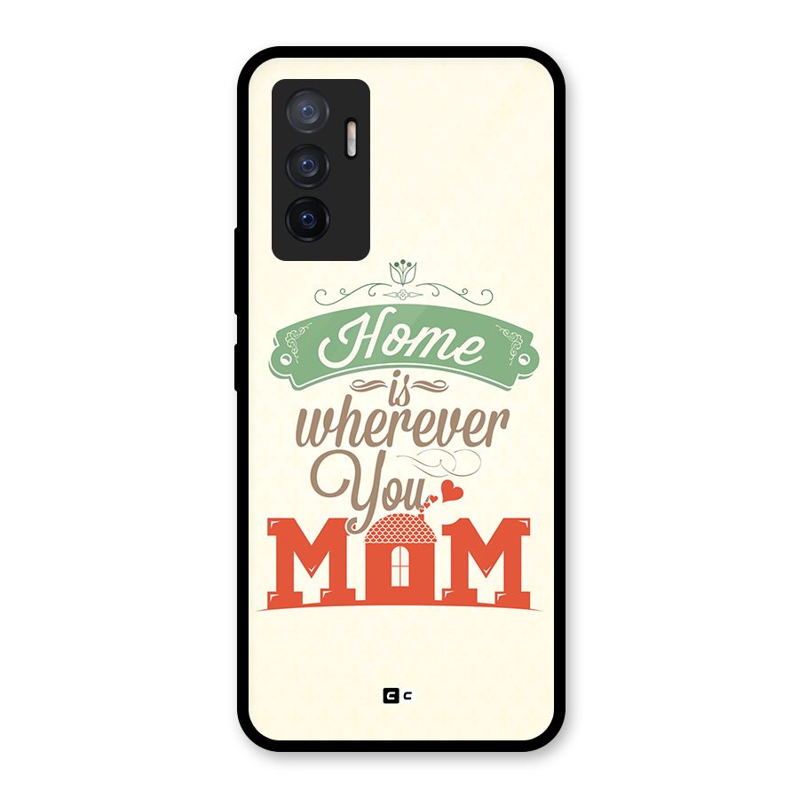 True Home Glass Back Case for Vivo V23e