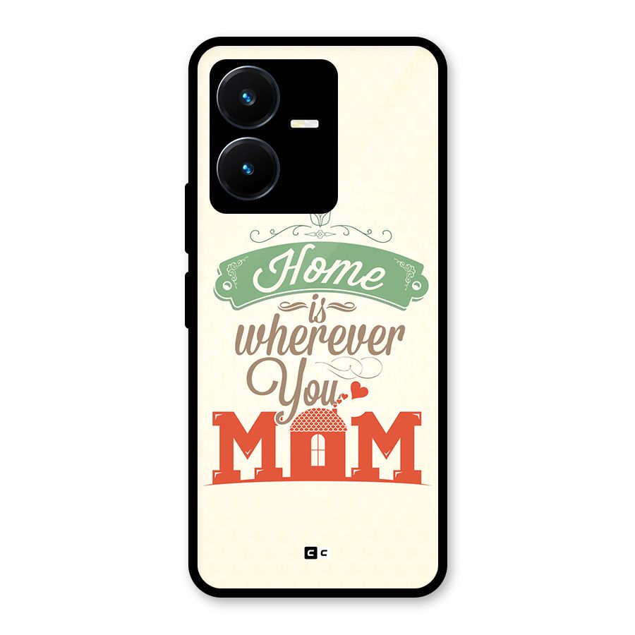 True Home Glass Back Case for Vivo Y22s
