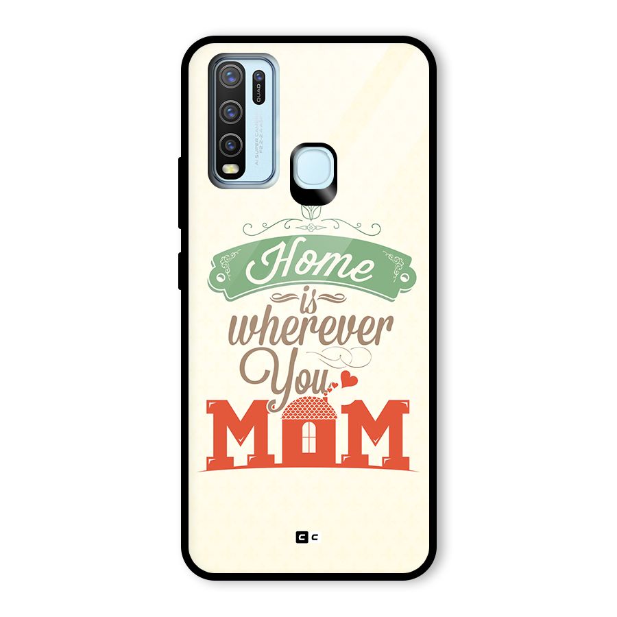 True Home Glass Back Case for Vivo Y30