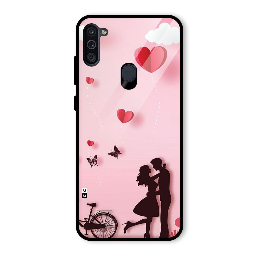 True Love Glass Back Case for Galaxy M11