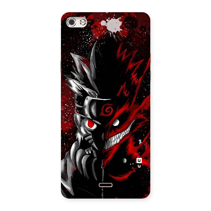 Two Face Naruto Back Case for Micromax Canvas Silver 5
