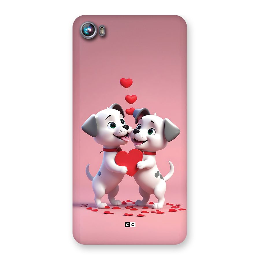 Two Puppies Together Back Case for Canvas Fire 4 (A107)