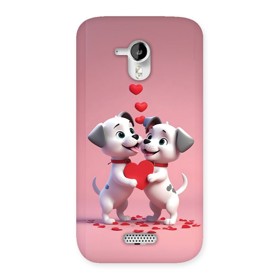 Two Puppies Together Back Case for Canvas HD A116