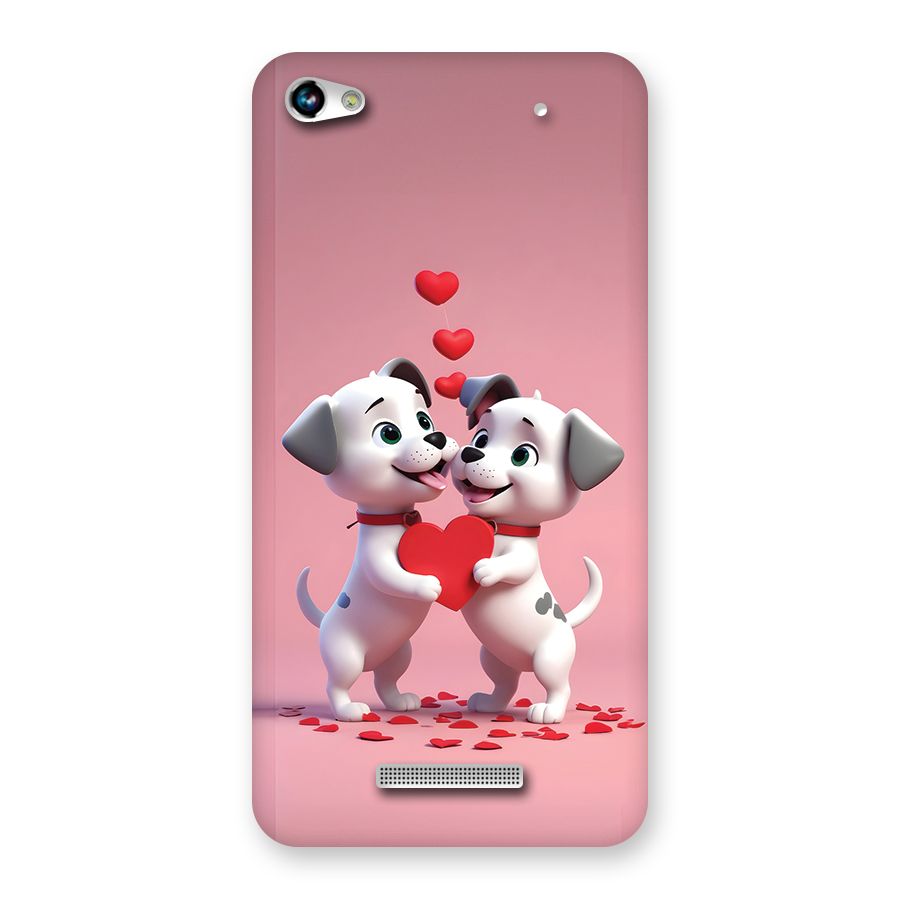 Two Puppies Together Back Case for Canvas Hue 2 A316