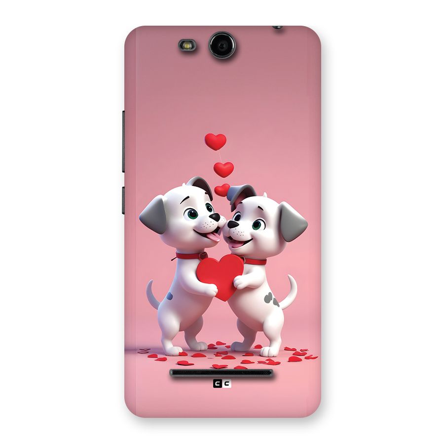 Two Puppies Together Back Case for Canvas Juice 3 Q392