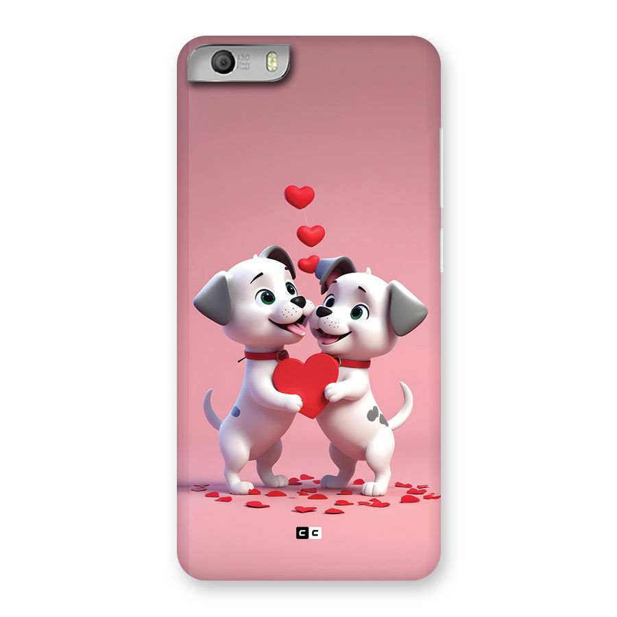 Two Puppies Together Back Case for Canvas Knight 2