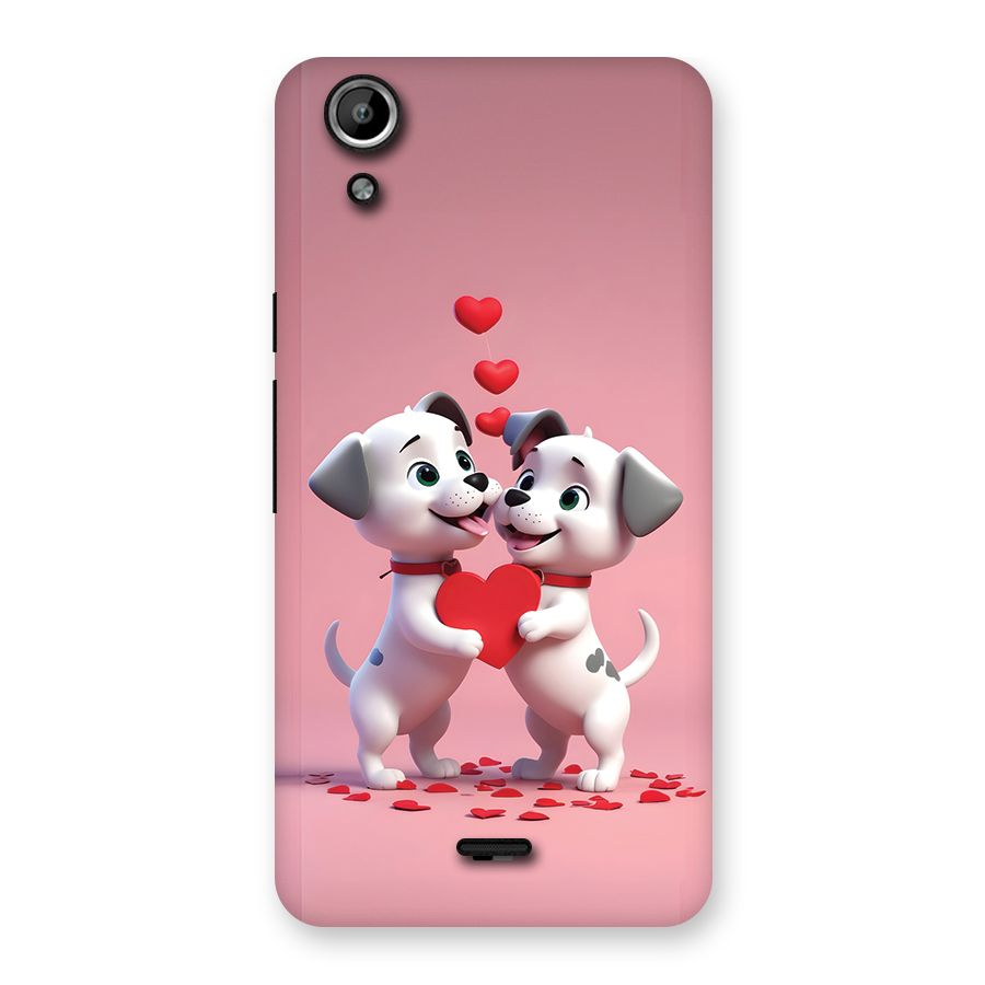 Two Puppies Together Back Case for Canvas Selfie Lens Q345