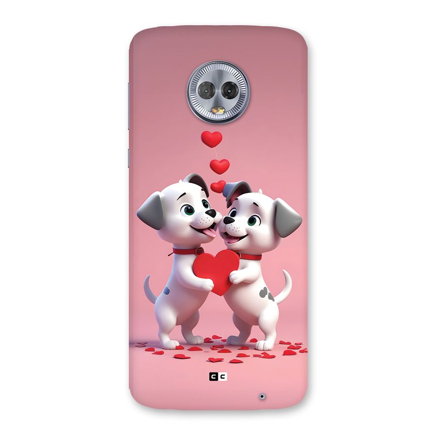 Two Puppies Together Back Case for Moto G6 Plus
