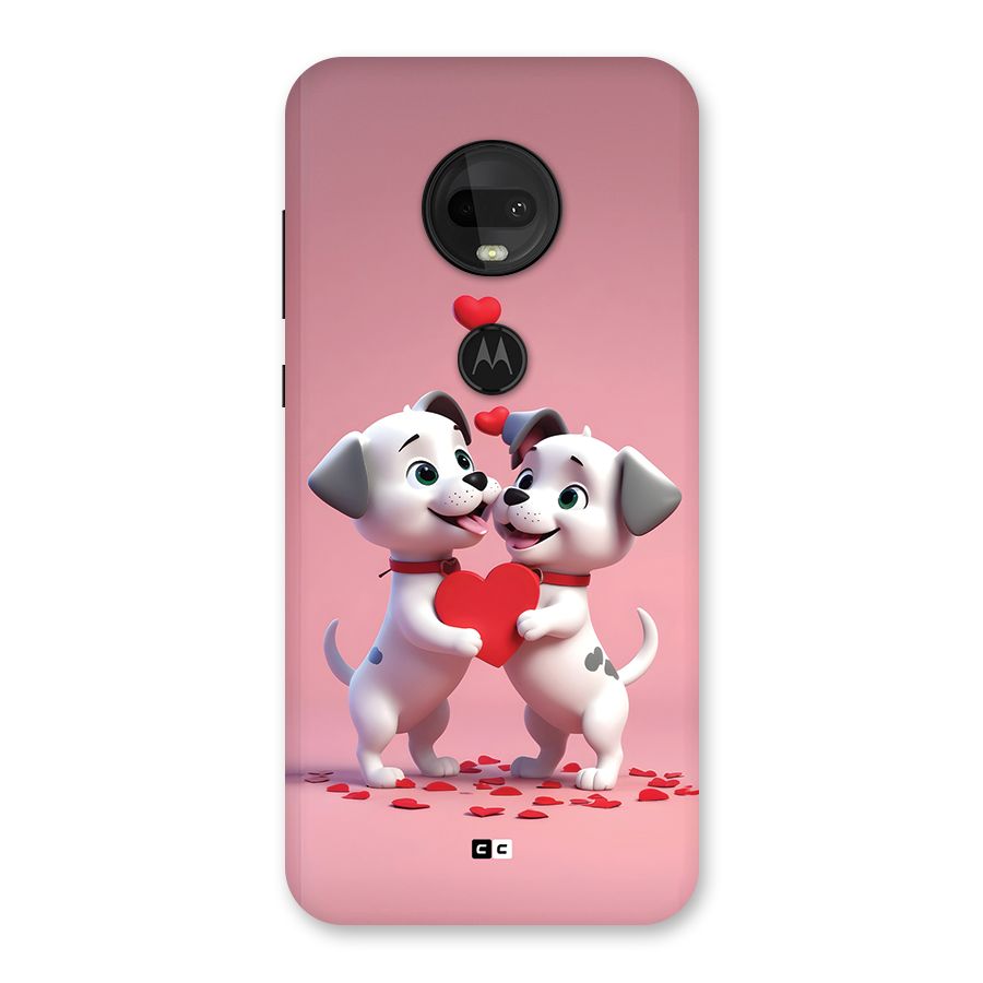 Two Puppies Together Back Case for Moto G7