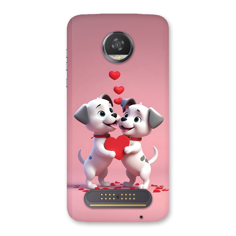 Two Puppies Together Back Case for Moto Z2 Play