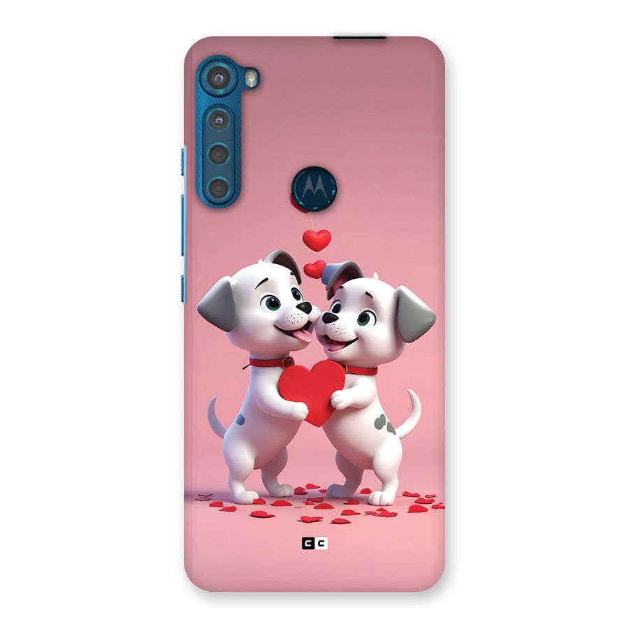 Two Puppies Together Back Case for Motorola One Fusion Plus
