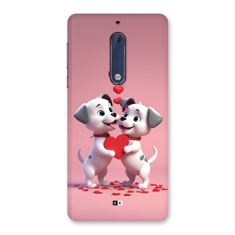 Two Puppies Together Back Case for Nokia 5