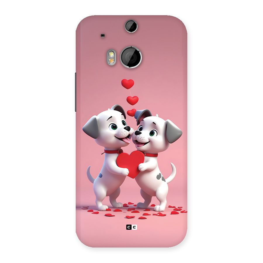 Two Puppies Together Back Case for One M8