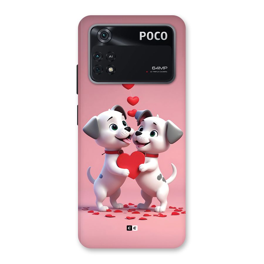 Two Puppies Together Back Case for Poco M4 Pro 4G