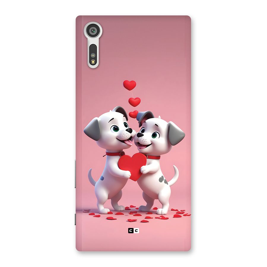 Two Puppies Together Back Case for Xperia XZ