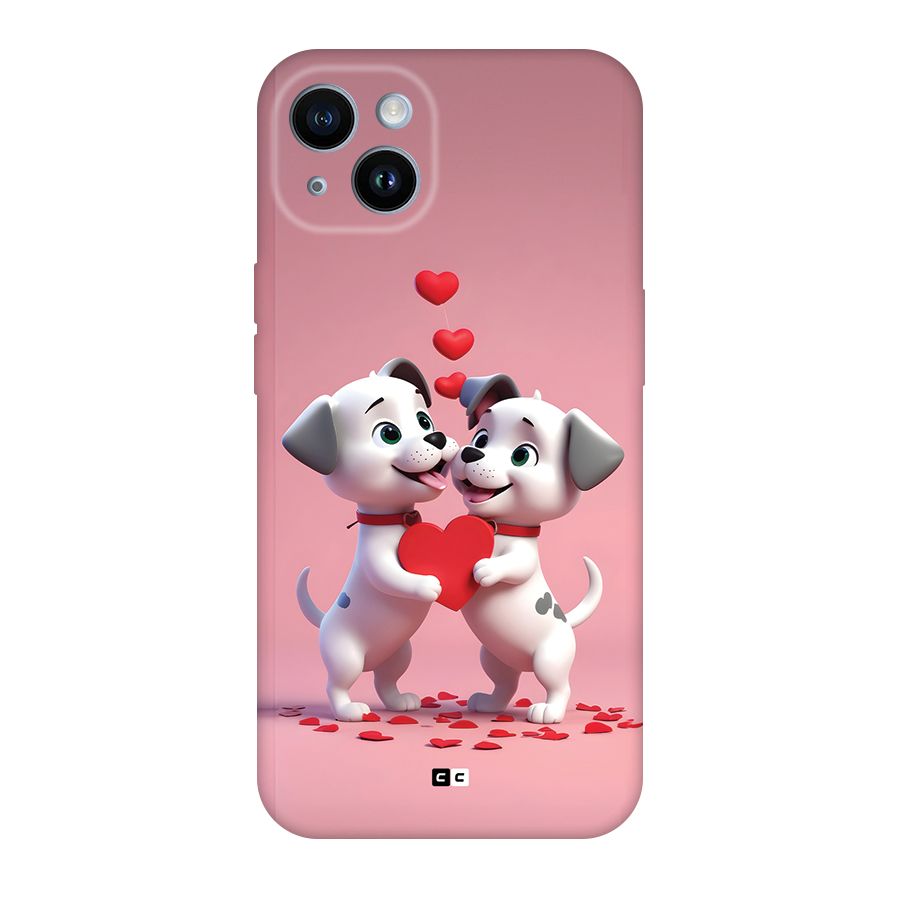 Two Puppies Together Back Case for iPhone 14
