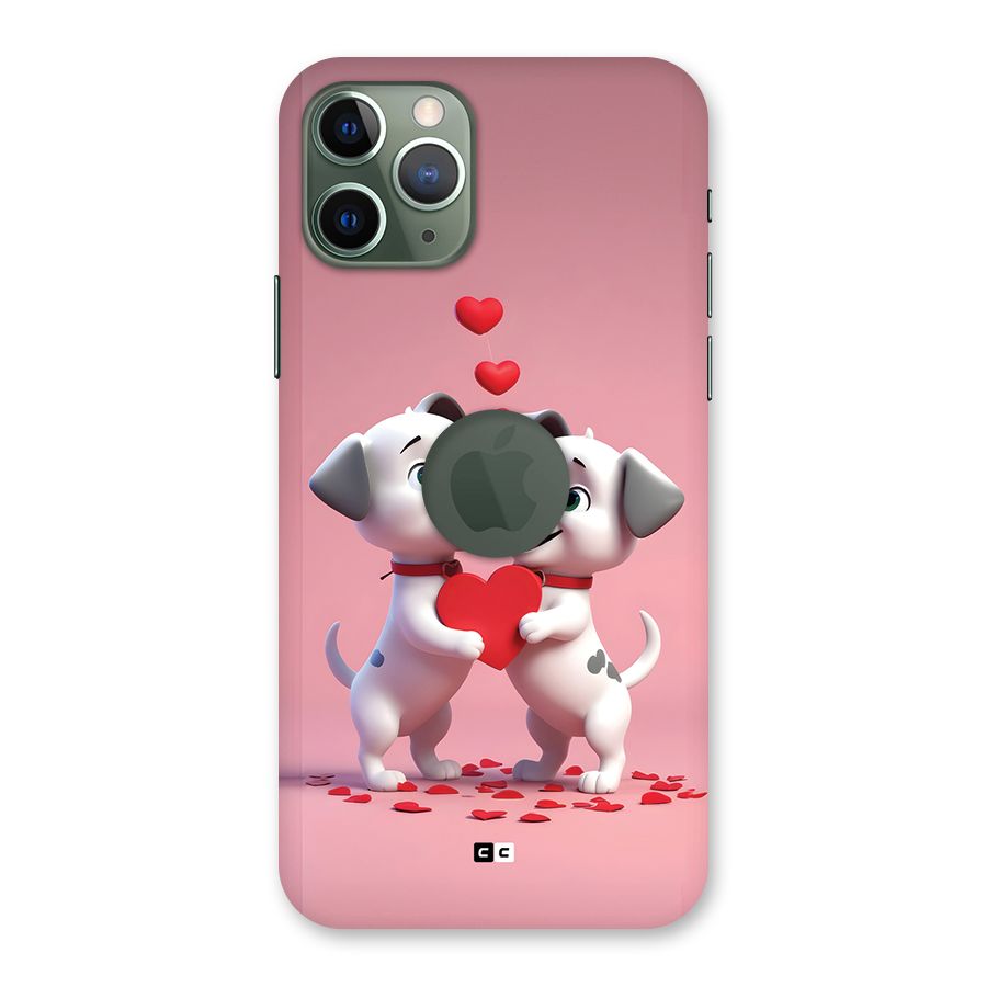 Two Puppies Together Back Case for iPhone 11 Pro Logo Cut