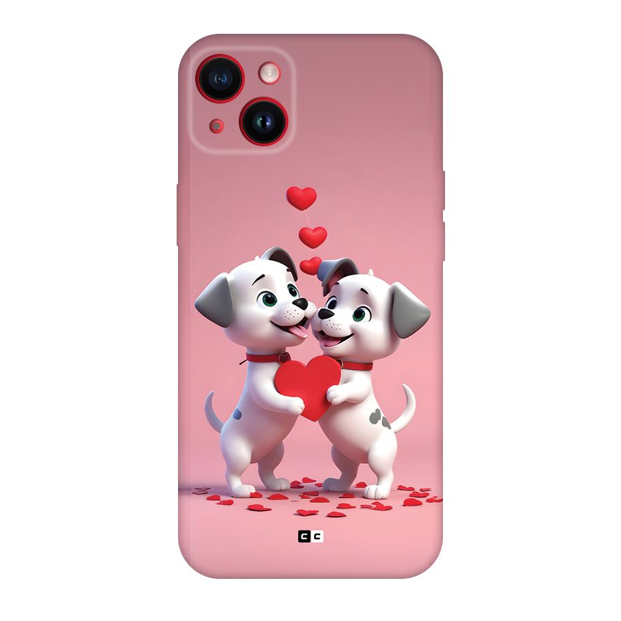Two Puppies Together Back Case for iPhone 14 Plus