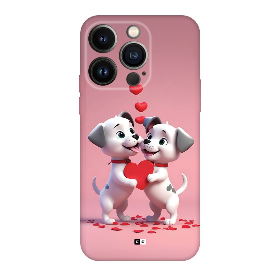 Two Puppies Together Back Case for iPhone 14 Pro