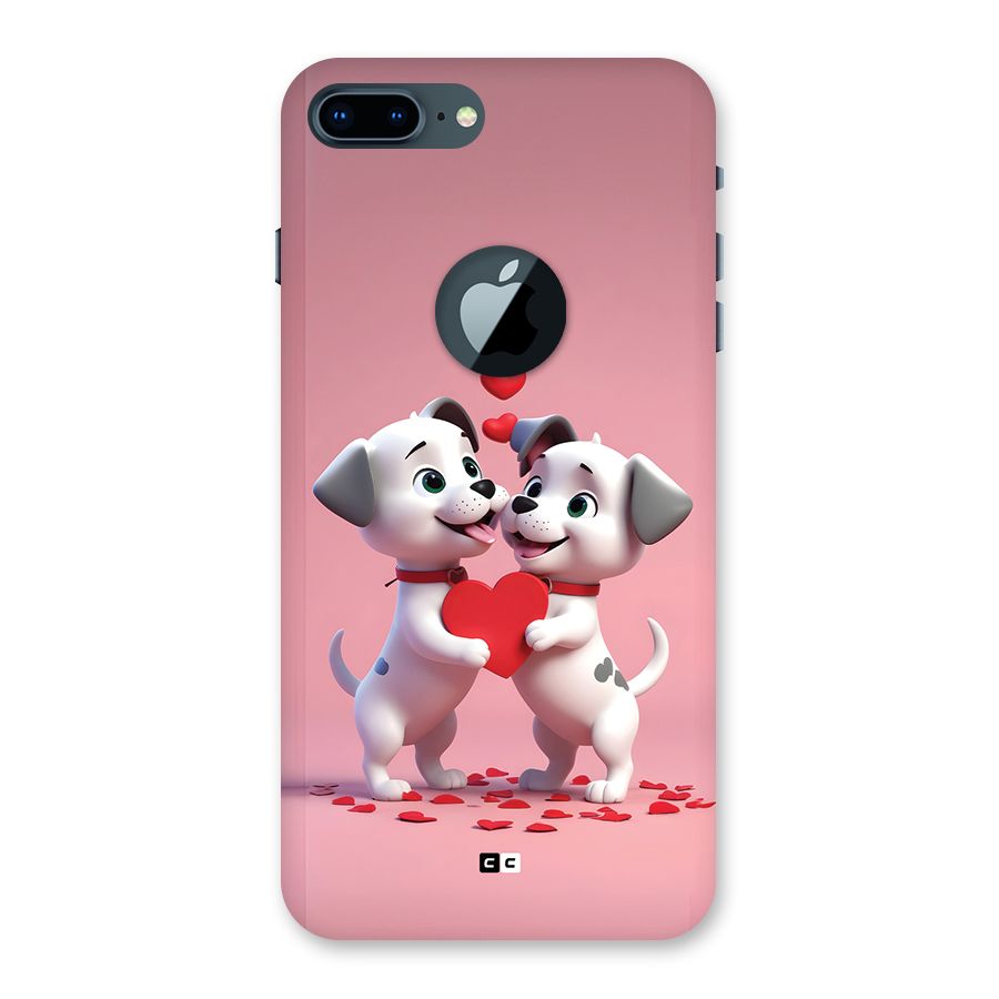 Two Puppies Together Back Case for iPhone 7 Plus Logo Cut