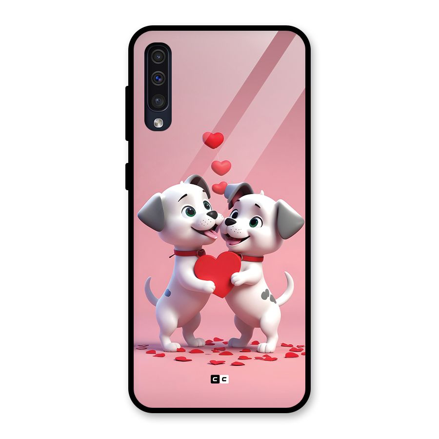 Two Puppies Together Glass Back Case for Galaxy A30s