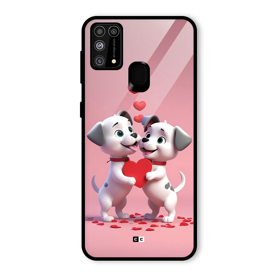 Two Puppies Together Glass Back Case for Galaxy F41
