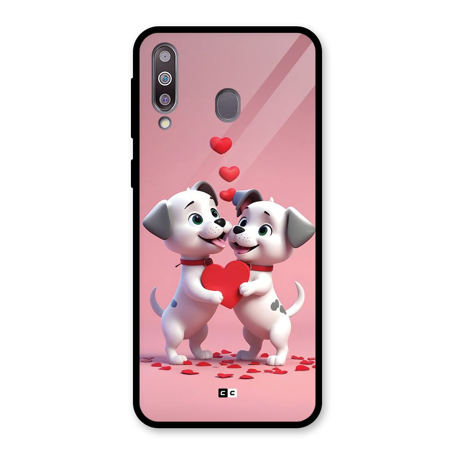 Two Puppies Together Glass Back Case for Galaxy M30