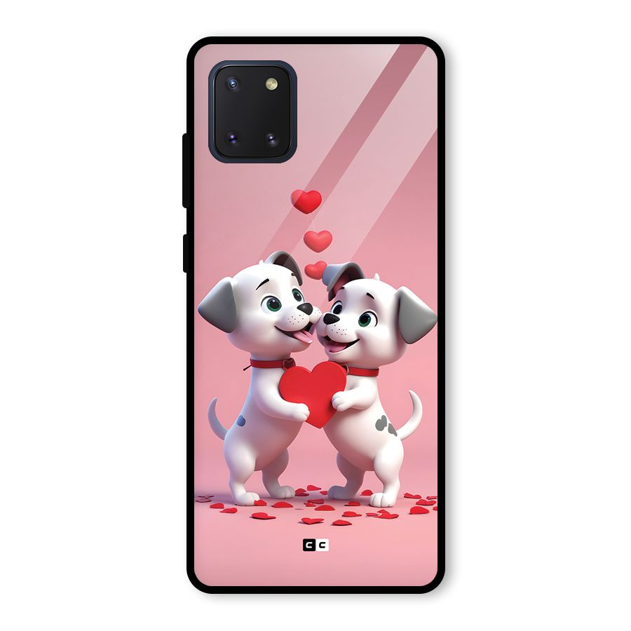 Two Puppies Together Glass Back Case for Galaxy Note 10 Lite