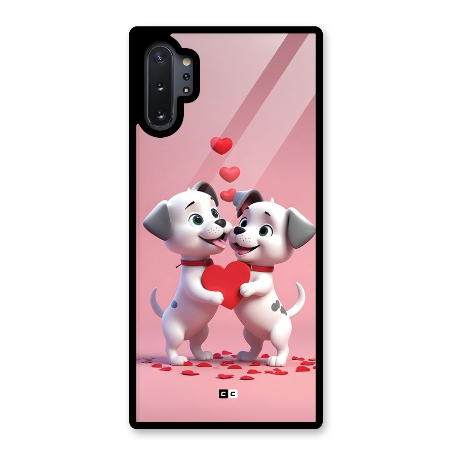 Two Puppies Together Glass Back Case for Galaxy Note 10 Plus