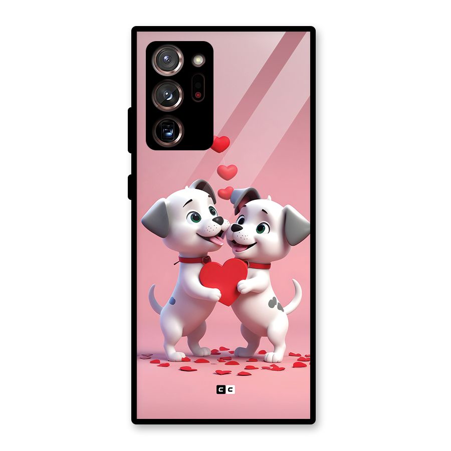 Two Puppies Together Glass Back Case for Galaxy Note 20 Ultra