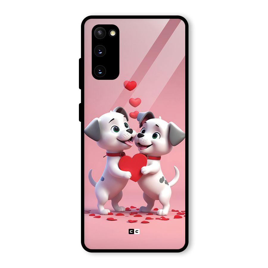 Two Puppies Together Glass Back Case for Galaxy S20 FE 5G