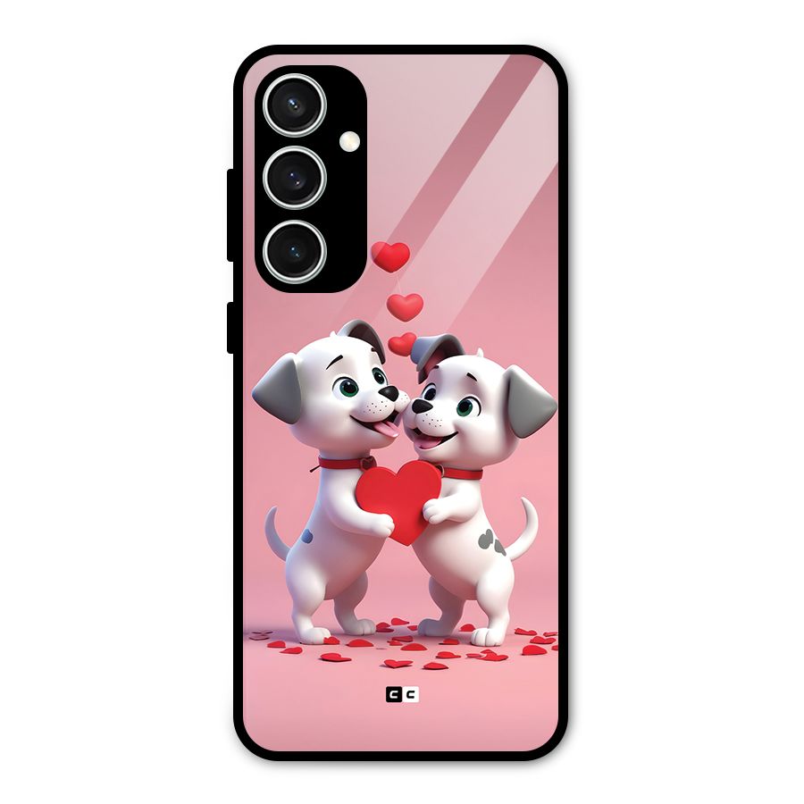 Two Puppies Together Glass Back Case for Galaxy S23 FE