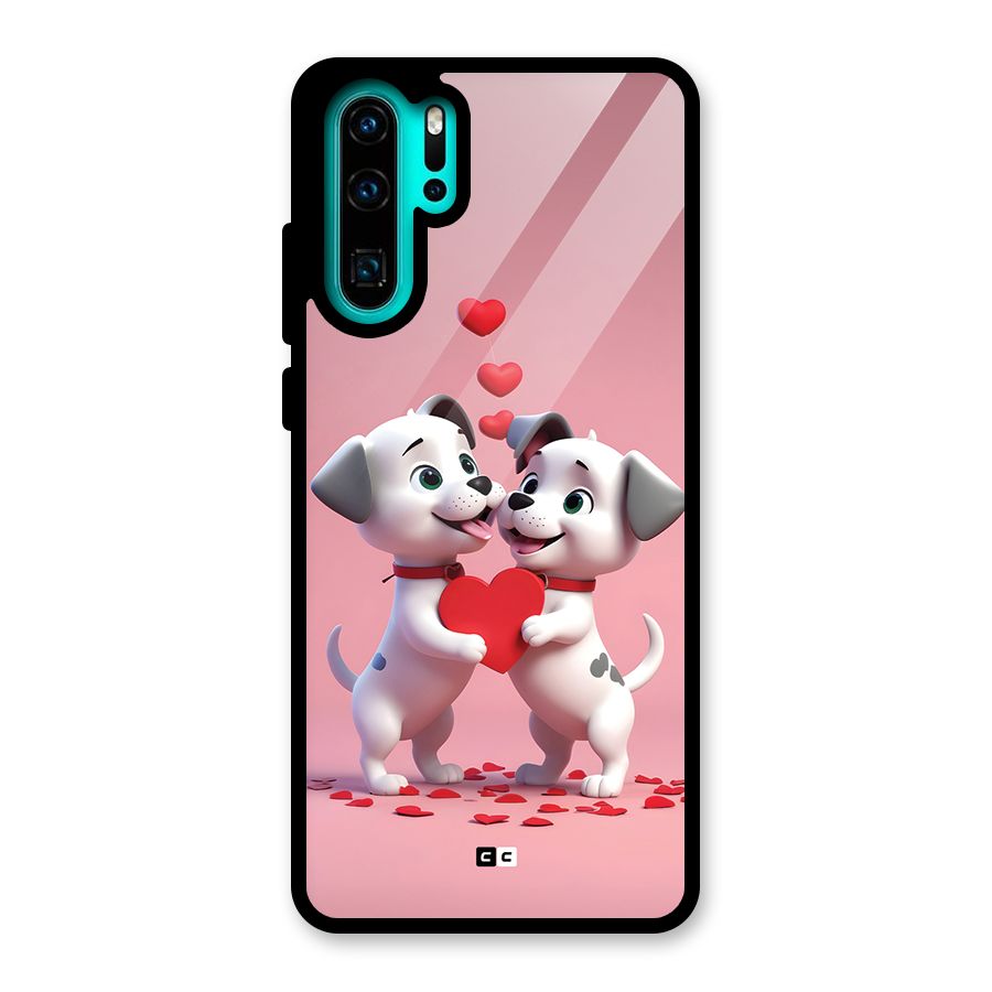 Two Puppies Together Glass Back Case for Huawei P30 Pro