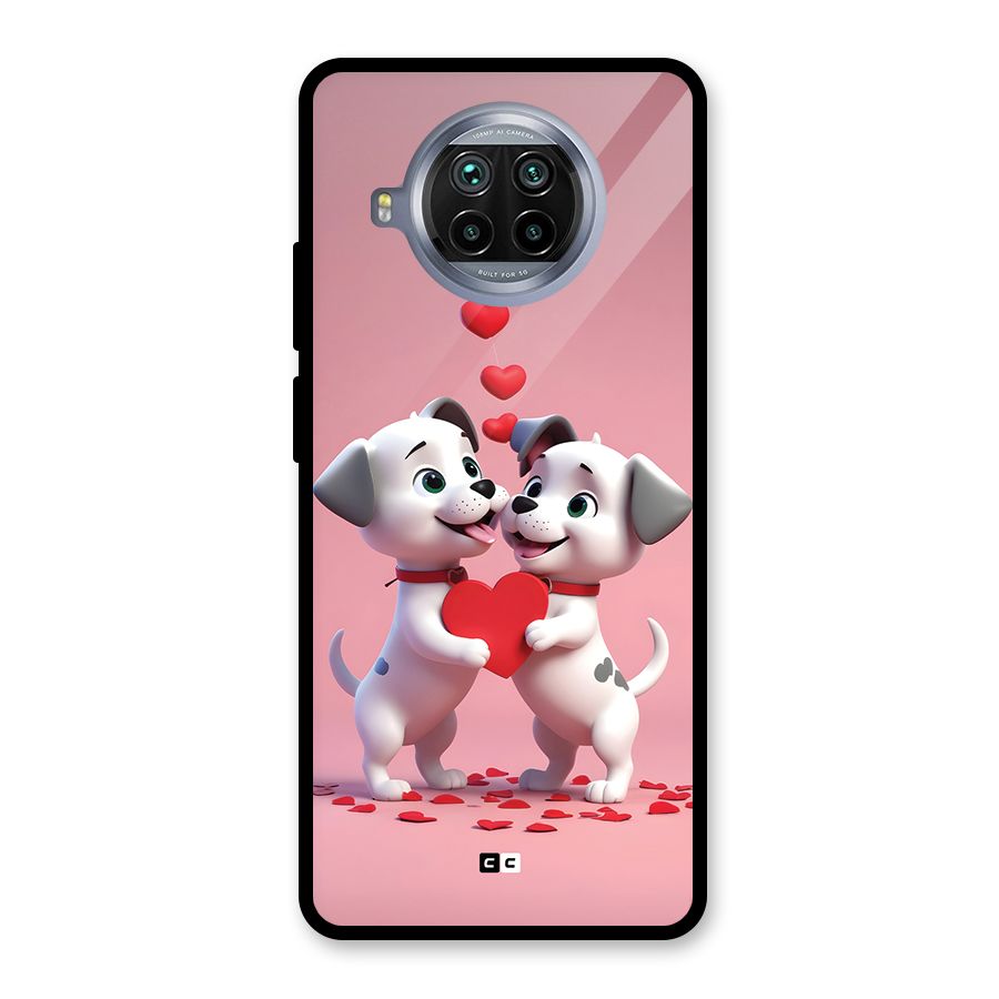 Two Puppies Together Glass Back Case for Mi 10i