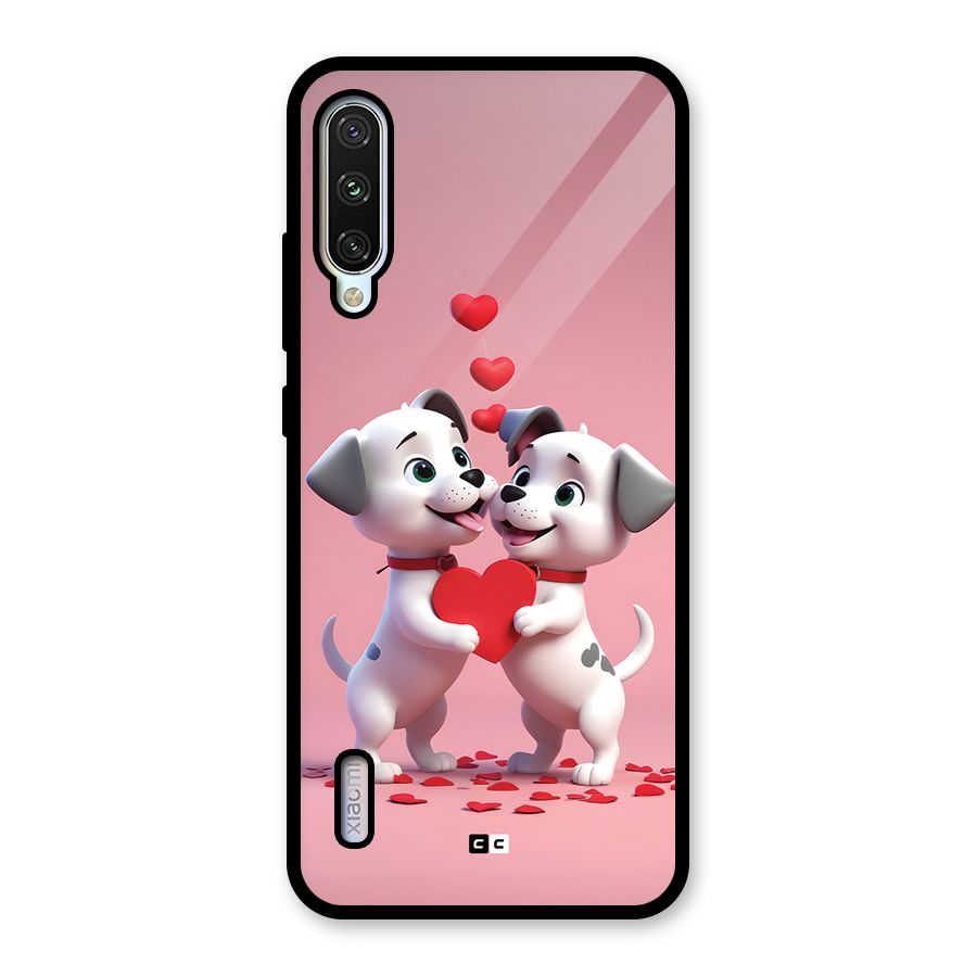 Two Puppies Together Glass Back Case for Mi A3
