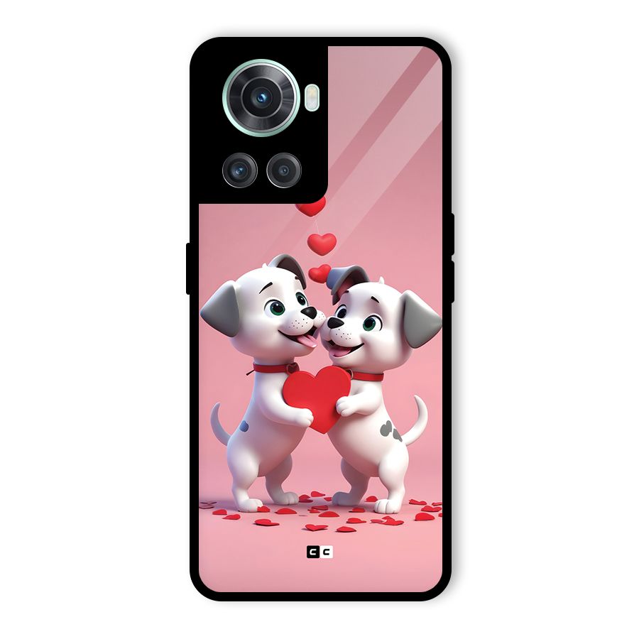 Two Puppies Together Glass Back Case for OnePlus 10R