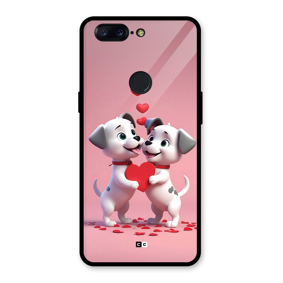 Two Puppies Together Glass Back Case for OnePlus 5T