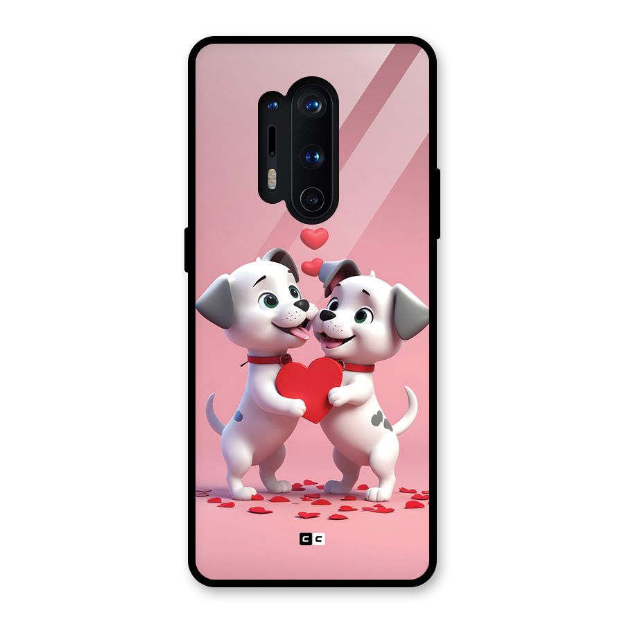 Two Puppies Together Glass Back Case for OnePlus 8 Pro