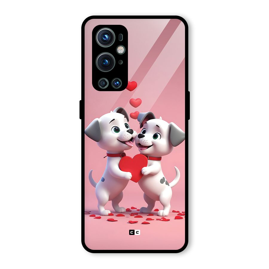 Two Puppies Together Glass Back Case for OnePlus 9 Pro