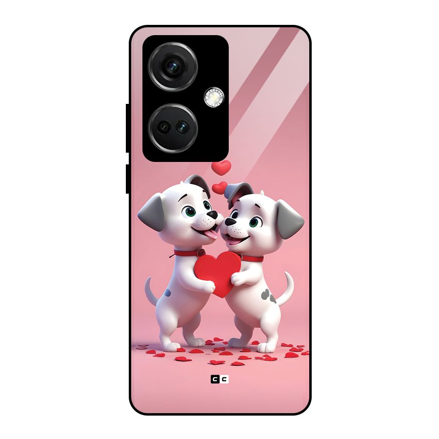 Two Puppies Together Glass Back Case for OnePlus Nord CE 3 5G
