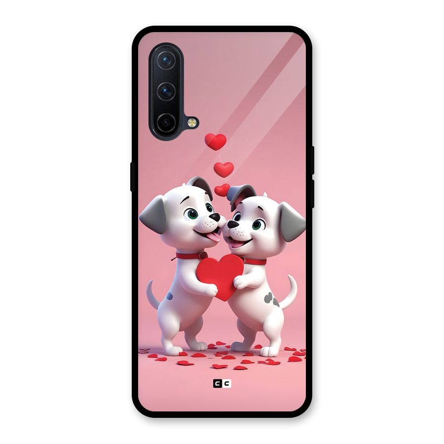 Two Puppies Together Glass Back Case for OnePlus Nord CE 5G