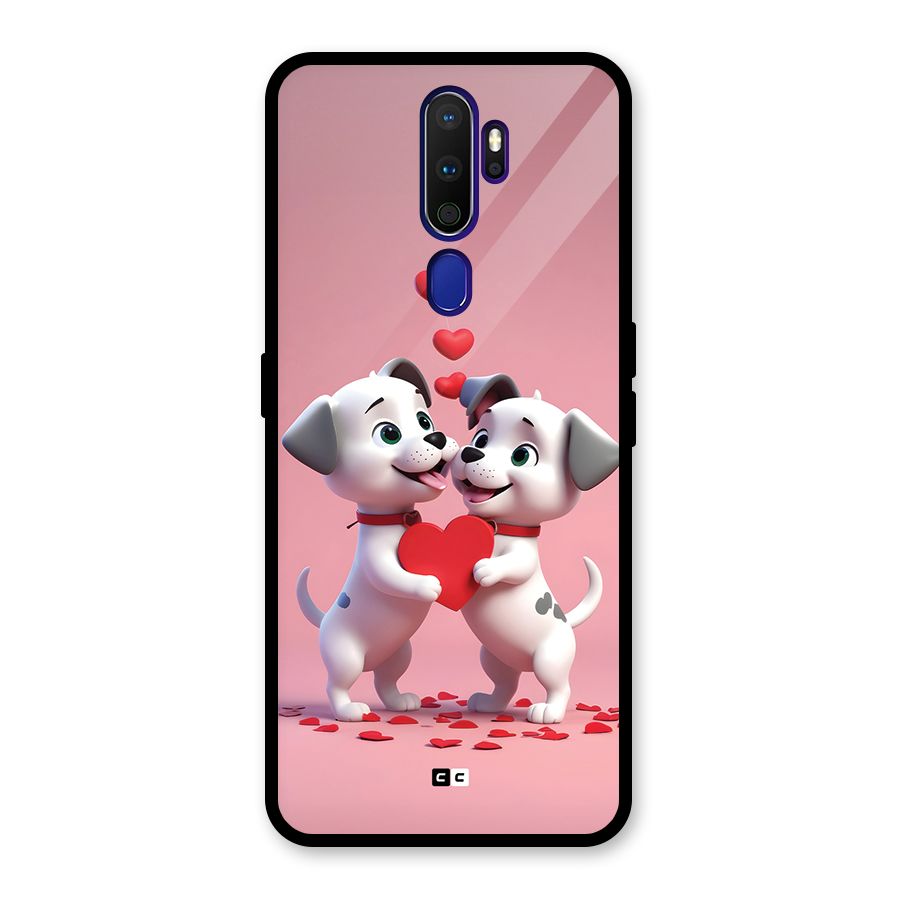 Two Puppies Together Glass Back Case for Oppo A9 (2020)