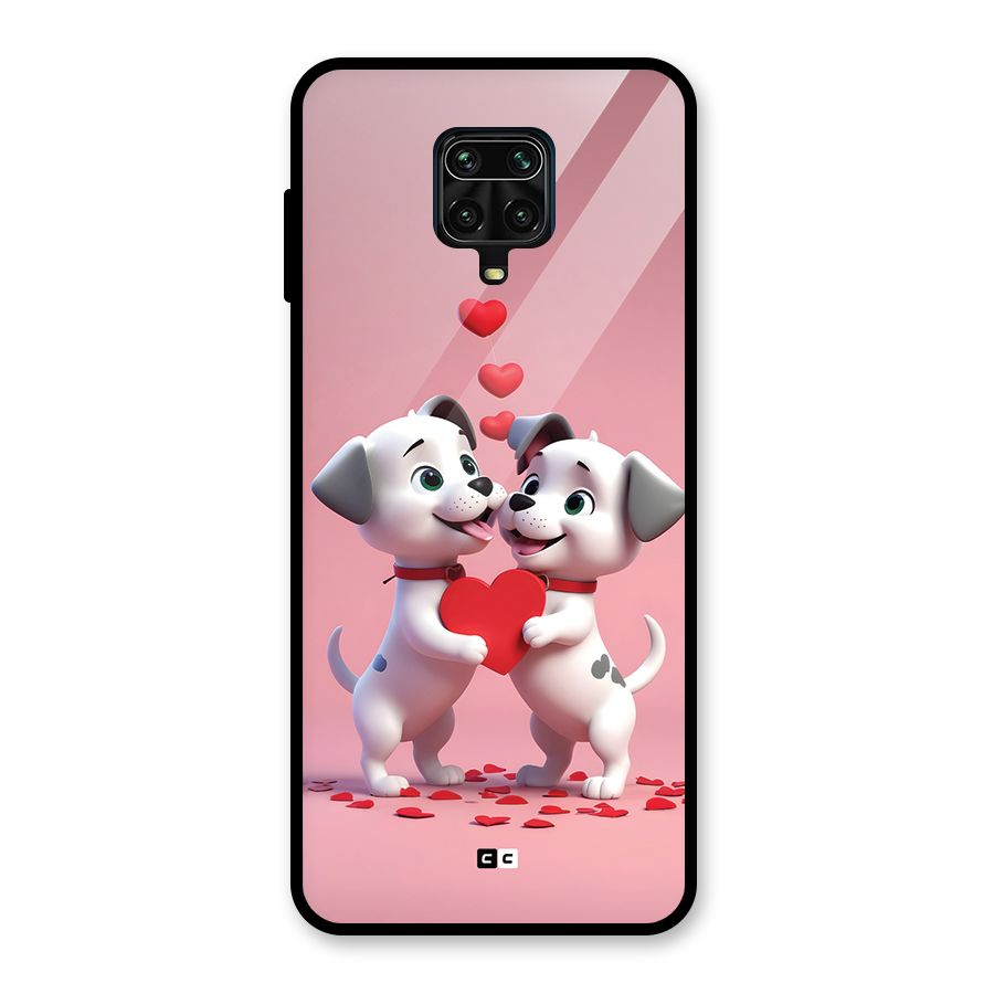 Two Puppies Together Glass Back Case for Poco M2 Pro