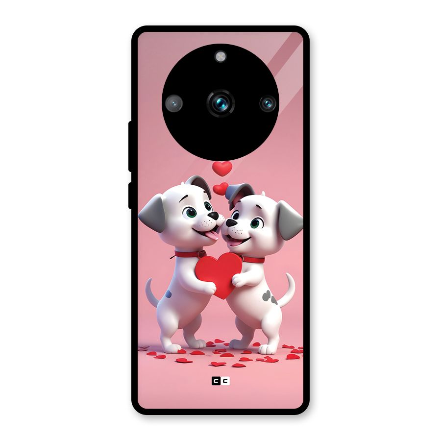 Two Puppies Together Glass Back Case for Realme 11 Pro Plus