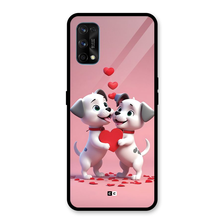 Two Puppies Together Glass Back Case for Realme 7 Pro